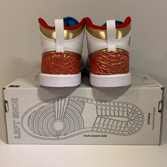 ❤ [NEW] AIR JORDAN 1 MID SNEAKER SCHOOL NC TO CHI PRESCHOOL SIZE 2Y SNEAKERS 💙 - Picture 7 of 12